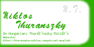 miklos thuranszky business card